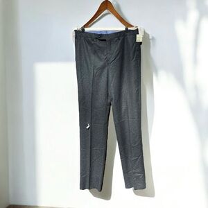 🌻NEW w.tags Vigano Gray Wool Straight Leg Flat Front Dress Pants Men's Size 36